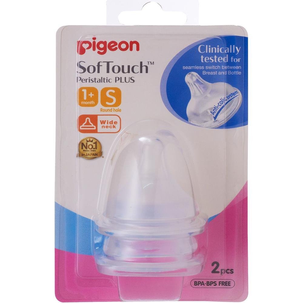 Pigeon Softouch Tm Pperistaltic Plus Nipple (S) Size -Blister Pack 1pcs – 26654