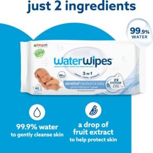 WaterWipes Baby Wipes – The World’s Purest Baby Wipes (60 pcs)